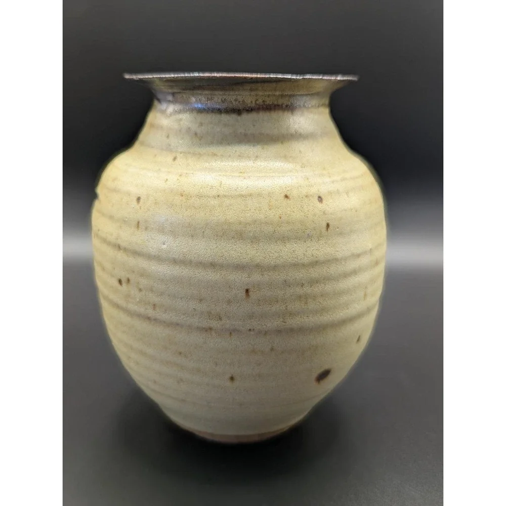 William Bill Creitz Vintage Art Pottery Vase Oregon Studio Signed 1970s Pottery